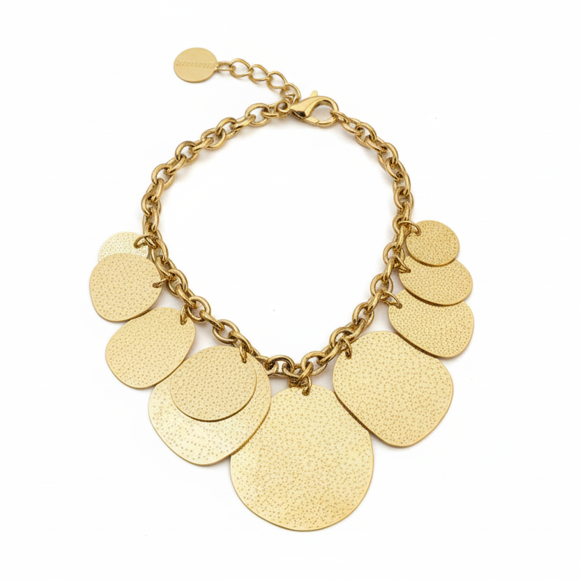 Collier Nadya signé Milé Mila en acier inoxydable doré