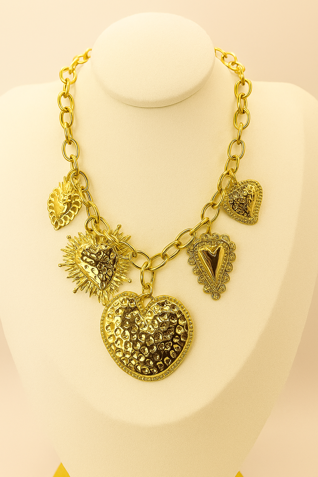 Collier cœurs Aurore en acier inoxydable Milé Mila