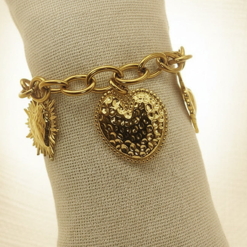 Bracelet Aurore doré cœur sacrée MILE MILA