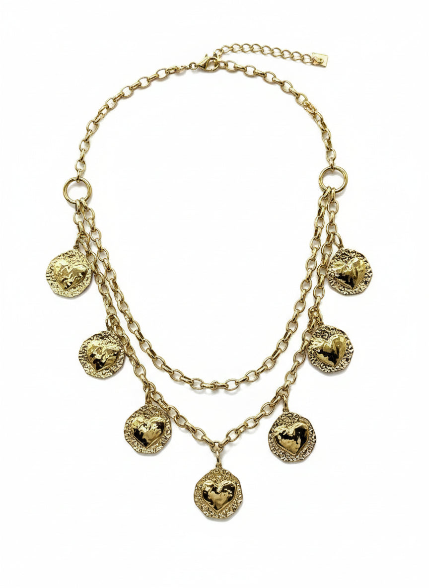 Sautoir "Aurore" en acier inoxydable doré MILE MILA