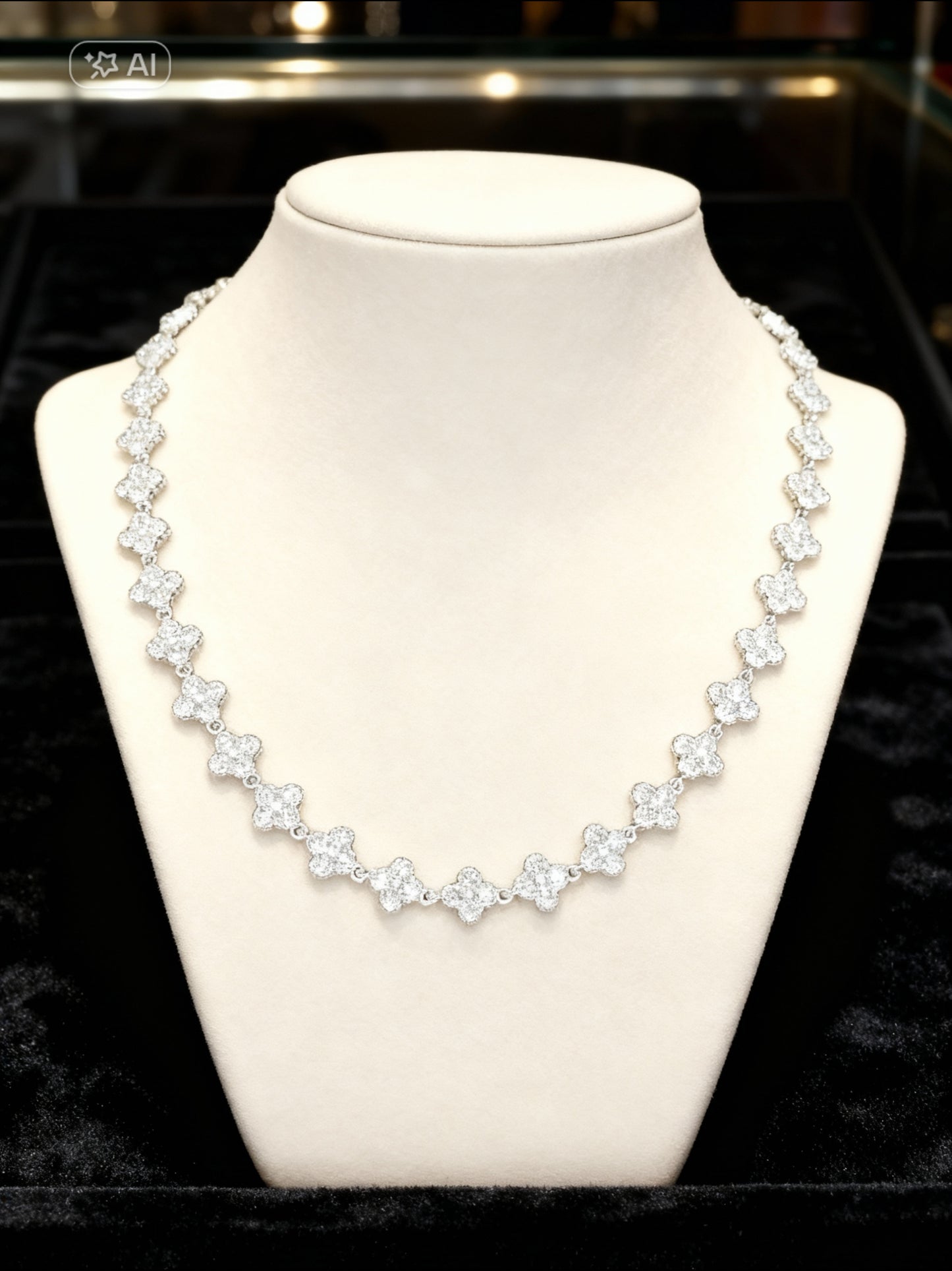 Collier Eden blanc Acier inoxydable argenté