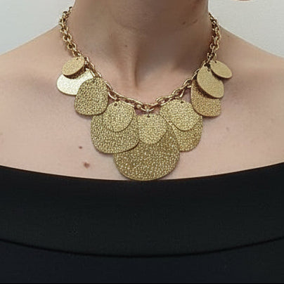 Collier Nadya signé Milé Mila en acier inoxydable doré