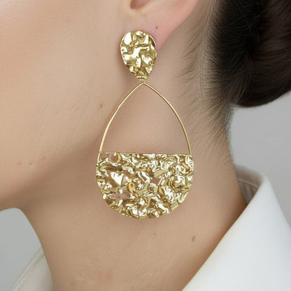 Boucles d'oreilles Sarah signé Milé Mila en acier inoxydable doré