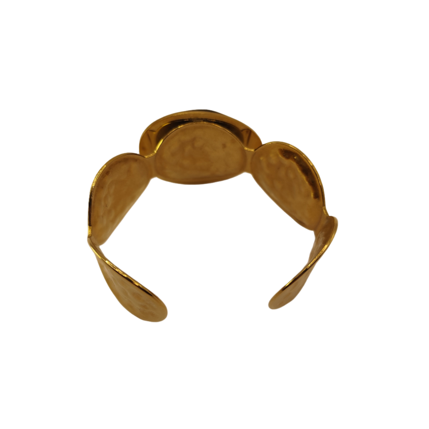 Bracelet manchette Suzy doré et pierre noire signé Milé Mila