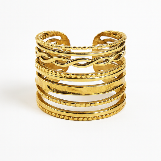 Bague Jasmine MILE MILA en acier inoxydable