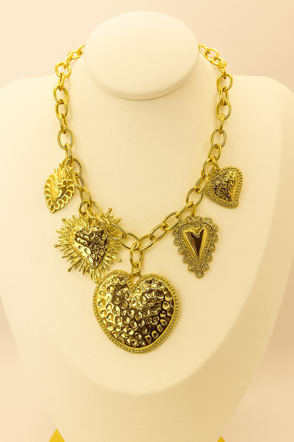 Collier cœurs Aurore en acier inoxydable Milé Mila