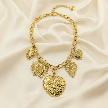 Collier cœurs Aurore en acier inoxydable Milé Mila