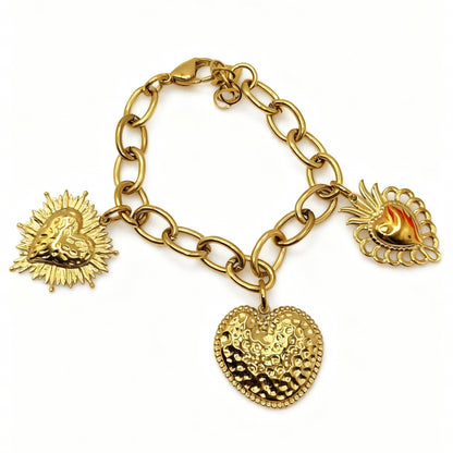 Bracelet Aurora doré cœur sacrée MILE MILA