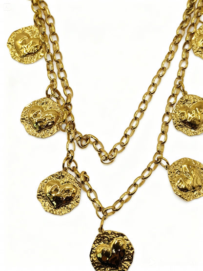 Sautoir "Aurora" en acier inoxydable doré MILE MILA