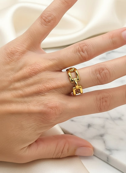 Bague Clara maillons  doré MILE MILA