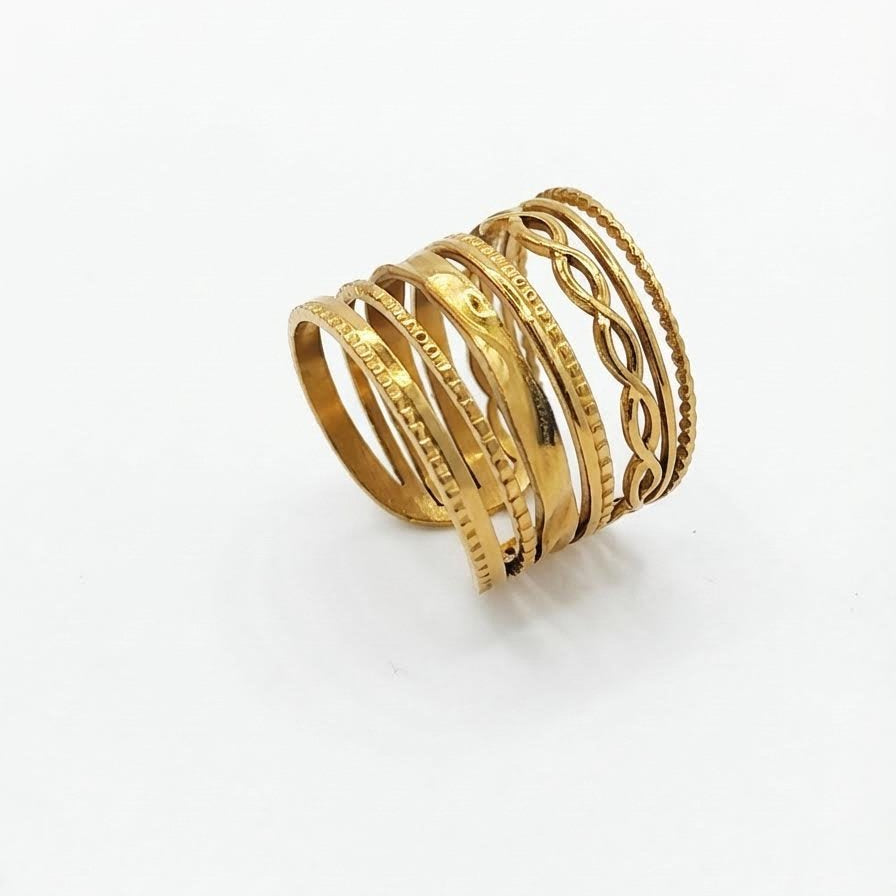 Bague Jasmine MILE MILA en acier inoxydable