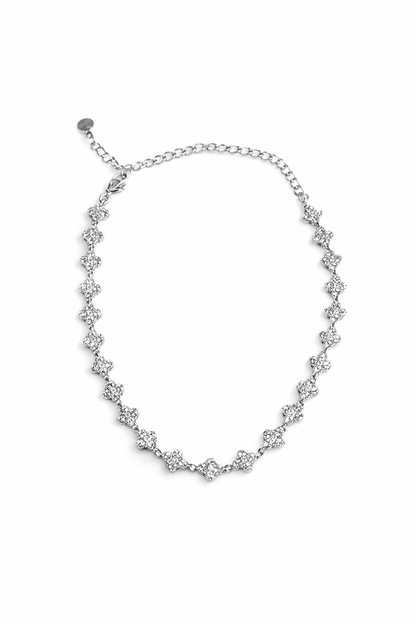 Collier Eden blanc Acier inoxydable argenté