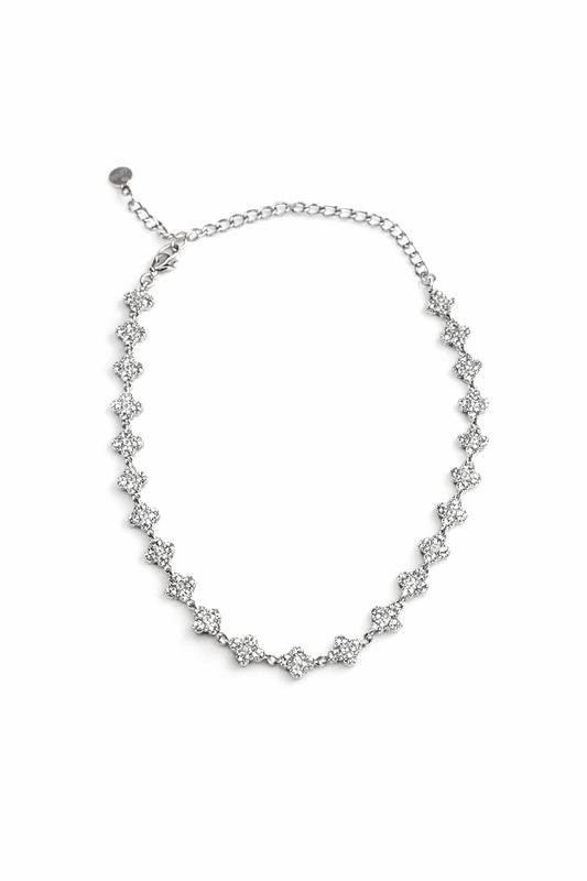 Collier Eden blanc Acier inoxydable argenté